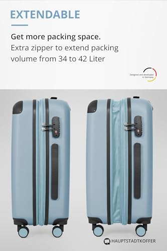 Image of HAUPTSTADTKOFFER - Spree - Hartschalen-Koffer Koffer Trolley Rollkoffer Reisekoffer, Pool Blue, 55 cm (S), Hand Luggage