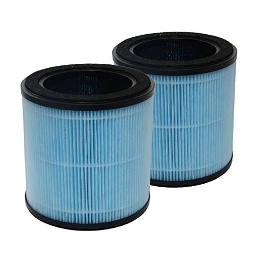 PUREBURG Lot de 2 filtres de rechange compatibles avec les purificateurs d'air Homvana H201 & TEC.Bean JH50G-M H13 HEPA charbon actif 2 en 1, filtration à 3...