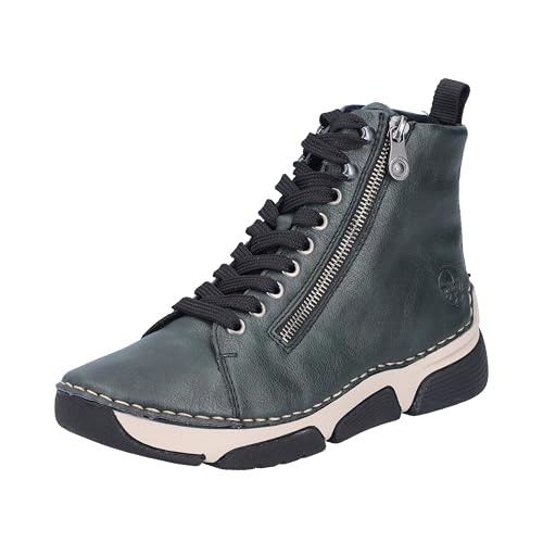 Rieker Damen Schnürstiefel 45920-54 grün Gr. 39