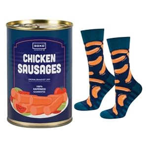 soxo Chaussettes Homme Fantaisie en Boîte Motifs Nourriture 40-45EU