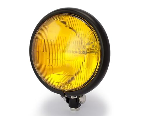 Phare custom 5.75" jaune pour rouler de nuit et sublimer votre Café Racer vintage