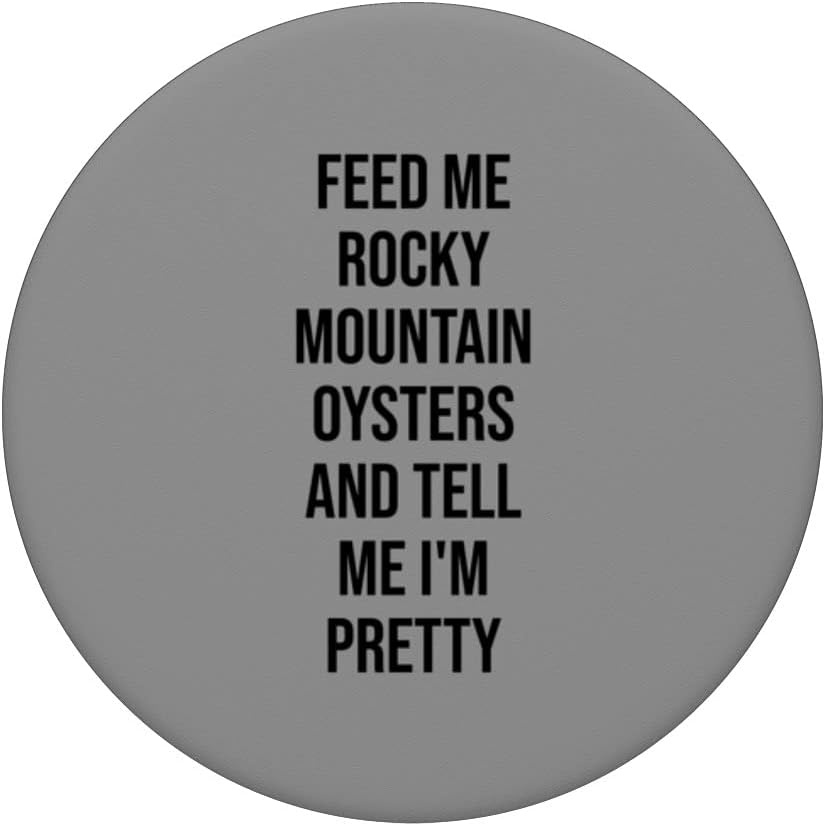 Feed Me Rocky Mountain Oysters PopSockets Swappable PopGrip, Black - Image 4