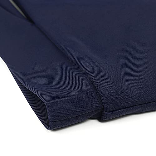 MOOSLOVER Women One Shoulder High Waisted Bikini Tie High Cut Two Piece Swimsuits(M,Dark Blue)