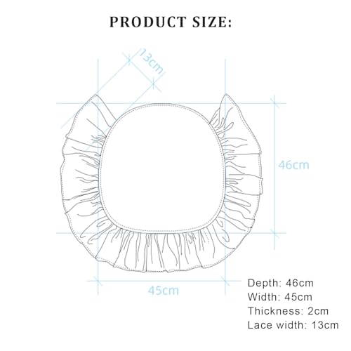 Cojines de silla con volantes para evitar dolor de espalda baja fundas lavables 6