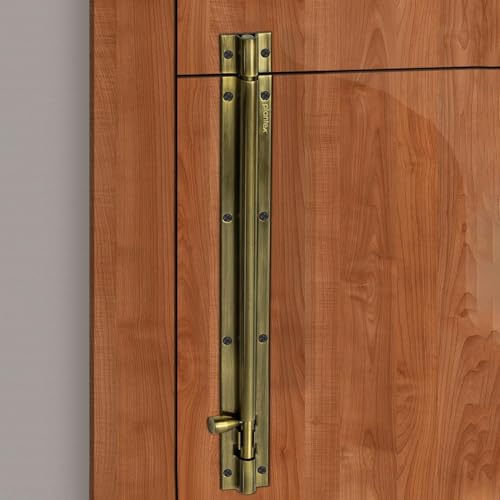 Image of Plantex Stainless Steel 12 inch Tower Bolt /Tower Bolt for Home,Offices Doors and Windows /Tower Bolt for Main Door /Door Latch /Kundi /Chitakini /Door Latch for Windows - Pack of 1 (Brass Antique)