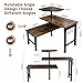 Uniqcovosa Kitchen Countertop Organizer, 3 Tier Moveable Corner Shelf Kitchen Shelf with Hook, Countertop Organizer for Bathroom, Spice Rack, Bookshelf, Coffee Area, Dresser Table (Brown)