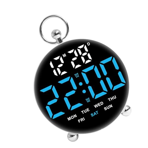 Reloj digital LED multifuncional con pantalla grande y alarma doble integrada, fecha, semana, pantalla de 24 horas para el hogar