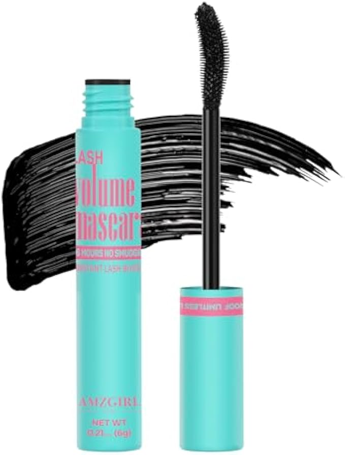 Lash Mascara Volume and Length,Black Waterproof Mascara Makeup Volumizing,Curling Double Extend Mascara,Long Lasting Formula Voluminous Mascara by AMZGlRL,1 Count