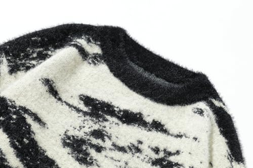 Men's Graffiti Graphic Sweaters Crewneck Long Sleeves Regular Fit Soft Pullovers4