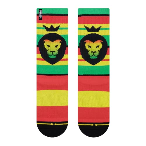 MERGE4 Rasta Pride Large Crew Socks for Men and Women Quality Durable Socks with Moisture Wicking Soles2