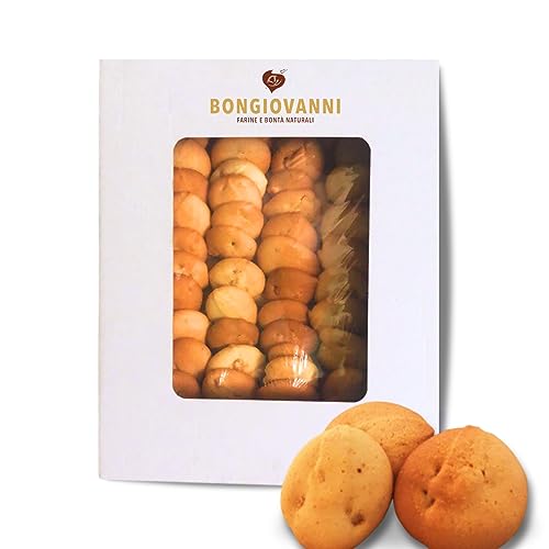 BONGIOVANNI FARINE E BONTA' NATURALI Chicche al Limone, Senza Glutine, Biscotti al Limone senza Burro, Ideale per Colazione o Snack, Confezione da 1 kg