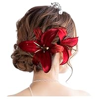 Amazon.co.jp: Lupine 髪飾り 百合 ユリ 白 1本 カサブランカ 豪華