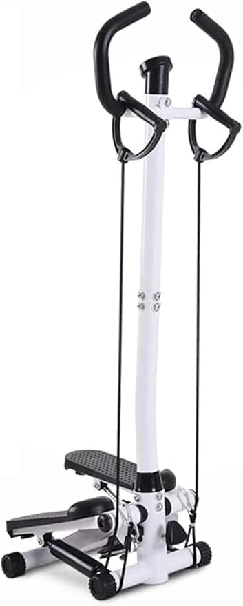 MAPPLE CREATION Mini Stepper Trainer with Resistance Band, Portable Stair Stepper Exercise Machine Adjustable Fitness Bike Pedal Stepper 120KG Capacity LCD Monitor Air Climber Pedal Exerciser for Home