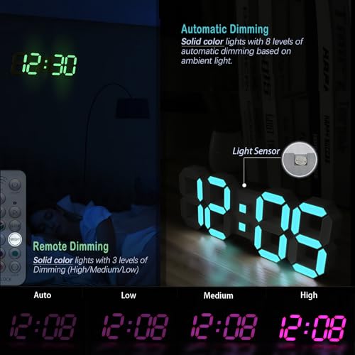 15 RGB Large Display LED Wall Clock