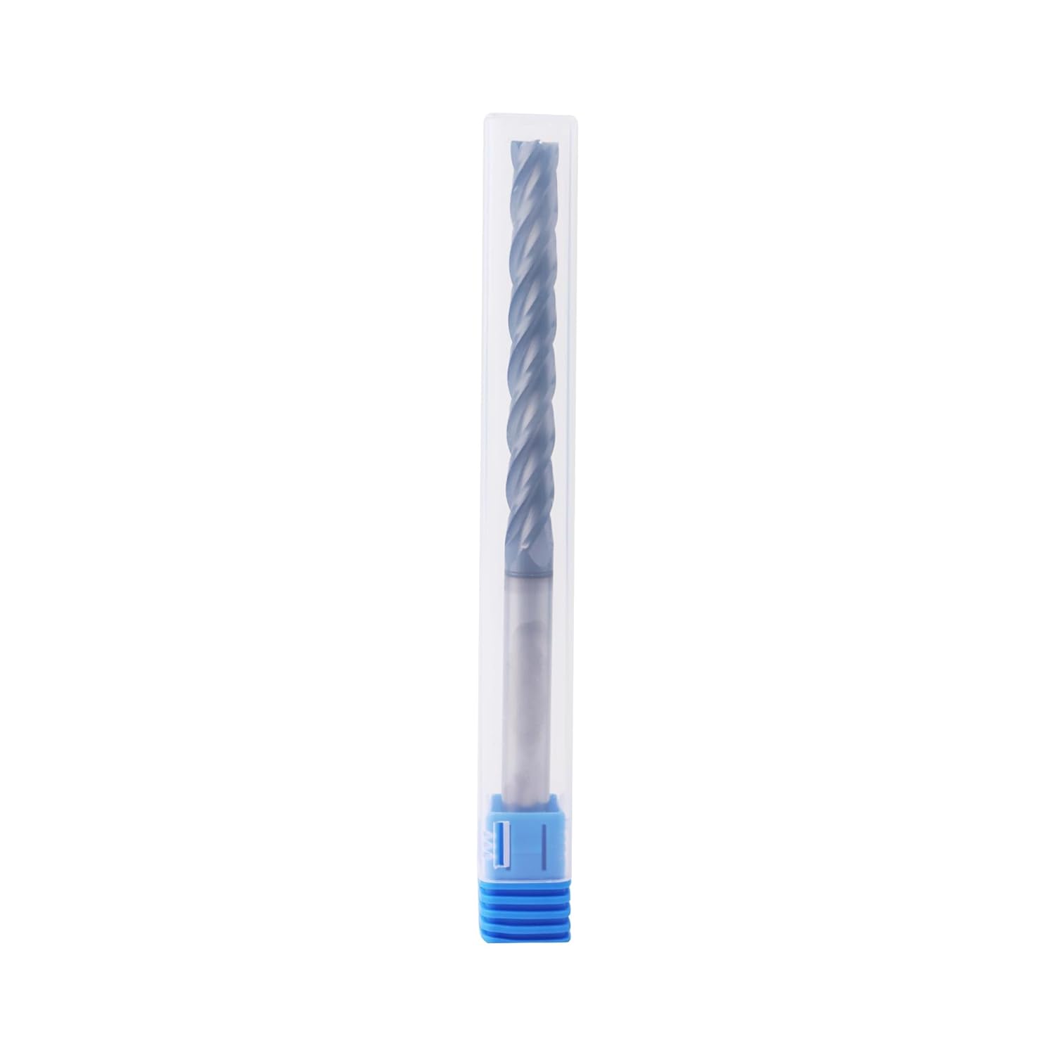 3/8'' Carbide Long End Mill, 4 Flute, AlTiN Coating, Square End Mills for Steels, 30 Degree Helix, CNC Router Bit, 3/8" Shank Diameter, 3" Length of Cut