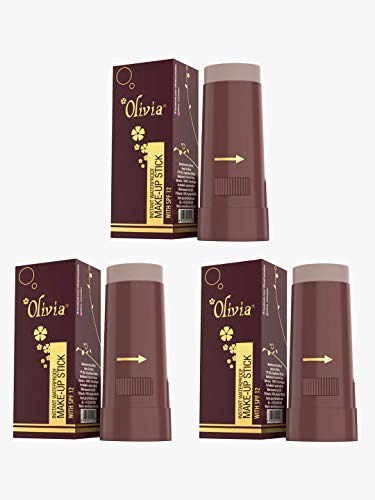 Image of Olivia Instant Waterproof Makeup Stick Full Coverage Concealer Natural Shade No.3 (Spf 12) 15 G, Pack Of 3