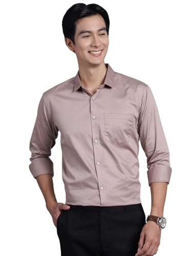 Image of Majestic Man Slim Fit Satin Cotton Formal Shirt for Men