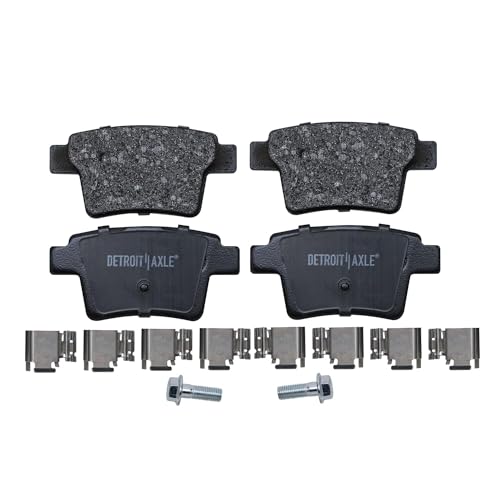 Image of Detroit Axle - Brake Pads for 2005-2008 Jaguar X-Type Ceramic Brake Pads w /Hardware 2006 2007 Front and Rear Replacement Brakes