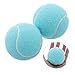 Kisangel 2pcs Soft Tennis for Dogs High Elasticity Squeaky Toy for Indoor and Outdoor Exercise Lightweight Design for Training and Play