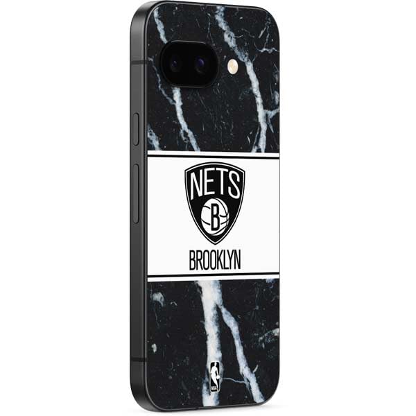 Skinit Decal Phone Skin Compatible with Google Pixel 9a - Officially Licensed NBA Brooklyn Nets Marble Design