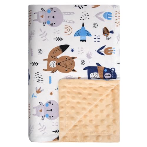 HAGOT Manta Bebe, 75x100cm Cálida Manta Bebe Recien Nacido, Suave & Cómoda Manta Bebé Recien Nacido, Recién Niño o Niña para Carritos, Cunas (Oso Gris)
