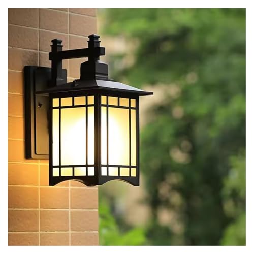 Lámpara de Pared Moderna e Impermeable - Luz Exterior Minimalista de Estilo Europeo para balcón, Patio y Pasillo. Diseño Sencillo. Ideal para pasillos Chinos y Jardines.