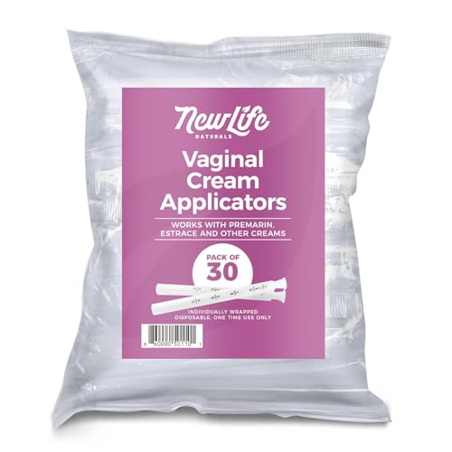 NewLife Naturals Disposable Vaginal Applicators 30 Pack Threaded Vaginal Cream Applicators with Dosage Markings Individually Wrapped Clean Single Use for Gels Lubricants & Creams Made in USA