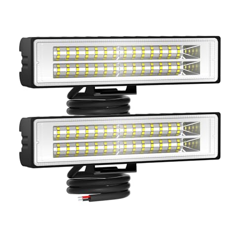 AufuN LED Arbeitsscheinwerfer 5.8 Zoll 54W Cree LED Zusatzscheinwerfer Offroad 10-30V, Mit 3030 LEDs Auto Scheinwerfer Flutlicht Wasserdicht IP67 Arbeitslicht(2 Stück)