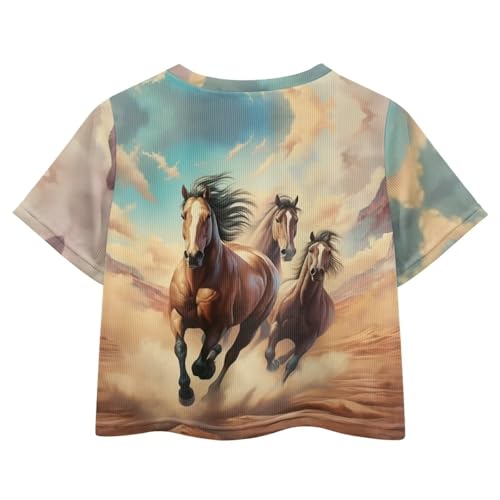 Kids T Shirt Short Sleeve Crop Tops Summer Clothes Pullover Tees Shirt for Girls 5-14Y2