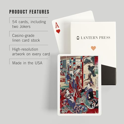 Baraja de cartas Poker Lantern Press 52 piezas miniatura 3