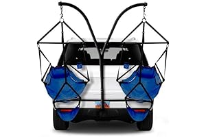 Hammock for Truck Hitch: HAMMAKA Trailer Hitch Stand with 2 Nylon Hammock Chairs (Royal Blue)