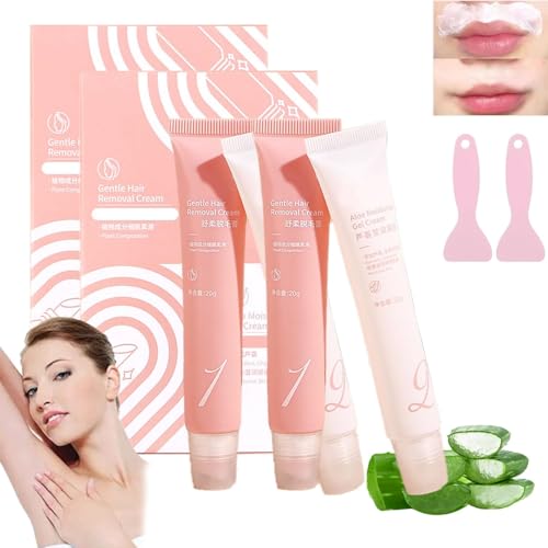 Kit de crema depilatoria Auures, crema depilatoria facial Auures, crema depilatoria facial Auures, kit depilatorio Auures, crema depilatoria facial Auures (2pcs)