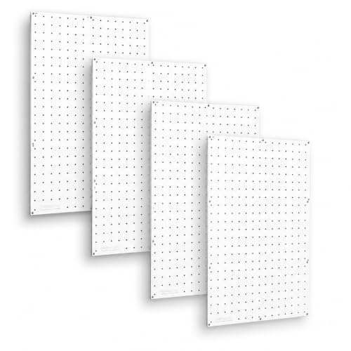 WallPeg Pegboard Kit - 4 Each 24"x16" White Pegbaord Panels - Made in The USA