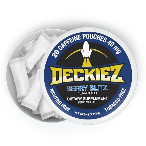 Berry Blitz Caffeine Pouches for Sugar-Free, Tobacco-Free, Nicotine-Free Consumption