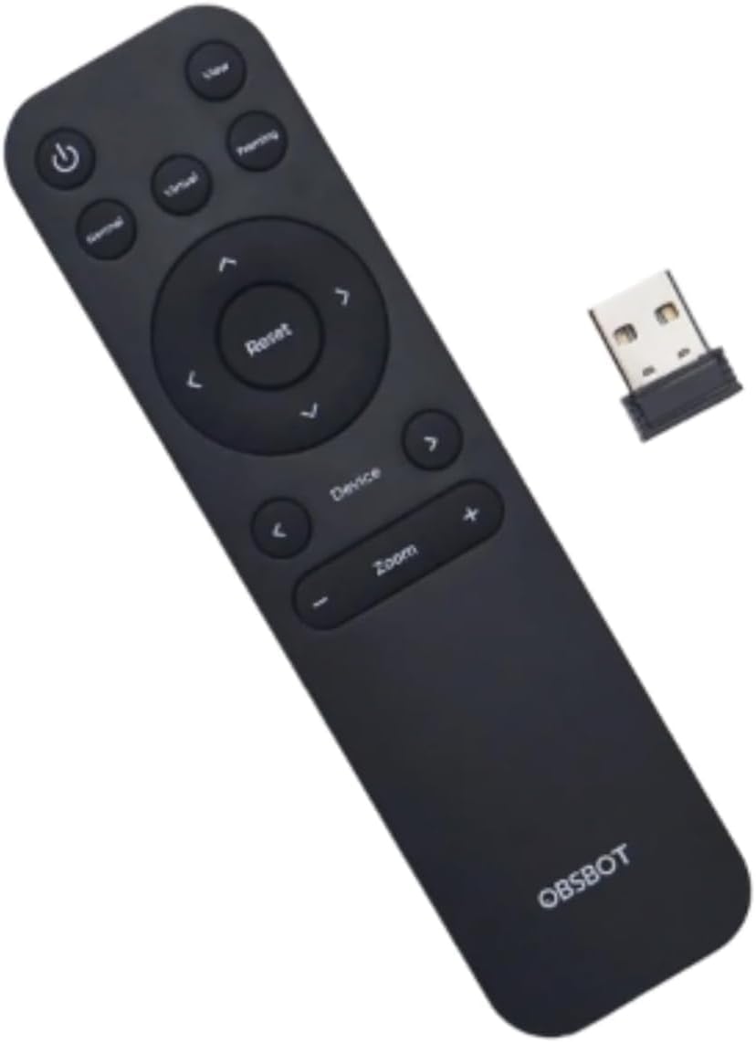 OBSBOT Meet Series Remote Control, Smart Remote for Meet 2/ Meet SE/Meet 4K Webcam, Wireless Connection via USB Receiver, Combination of Remote Control and Presentation Clicker