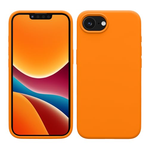 kwmobile Handyhülle für iPhone 16e Hülle, für iPhone 16e Case - Hülle Silikon - kabelloses Laden - Fruity Orange