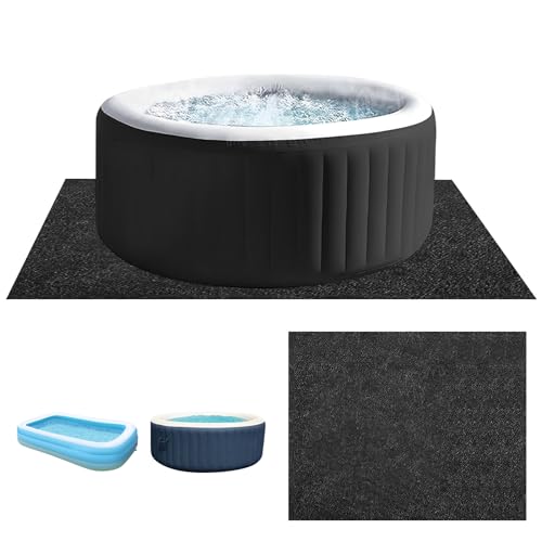 LMYSUFI Lona para el Suelo de la Piscina, Antideslizante, Resistente a la Rotura, Aislante del Calor, Impermeable, Alfombrilla Protectora para el Suelo de la Piscina (diámetro Redondo 200 cm)