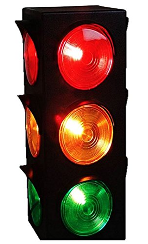 JEWELS FASHION Traffic Light Lamp - Plug-in, Blinking Triple Sided, 12.25 Inch-for Kids