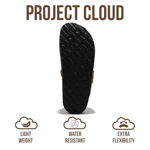 Image of Project Cloud 100% Genuine Leather Footbed Clogs for Women - Memory Foam Arch Support Slippers for Women - Trendy Slip-ons Women's Mules & Clogs Sandals