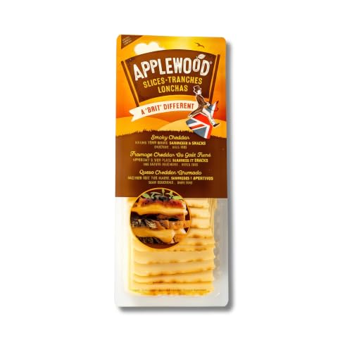 Lonchas de Queso Cheddar Ahumado 500g - Queso Cheddar para Fundir con Aroma Ahumado Tradicional - Ideal para Hamburguesas y Sándwiches - Formato Familiar Apto para Vegetarianos - NEXU