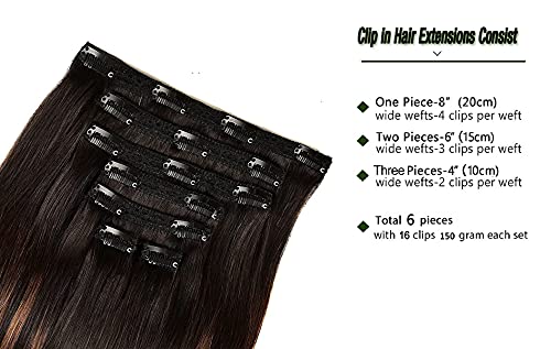Image of Artifice 6pc 16Clip 60CM Multi Layered Long Hair Extension Set for Full Head Cover For Party Girls Women Golden Highlighted with Brown