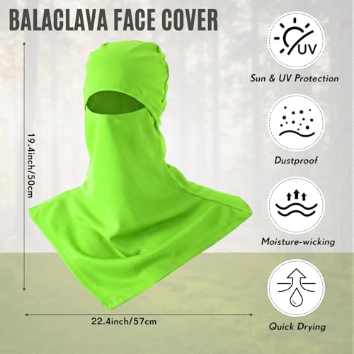 Image of SATINIOR 3 Piece Balaclava Face Cover Sun Protection Neck Cover Summer Balaclava for Men Women Outdoor Sports UV Protector