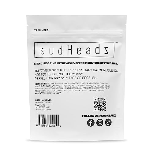 Sudheadz All Natural Oatmeal Bar Soaps - Face And Body Exfoliating Scrub With Colloidal Oatmeal - Paraben & Sulfate Free Moisturizing Wash For Dry Skin, Psoriasis, Eczema, And Sensitive Skin #TOP6