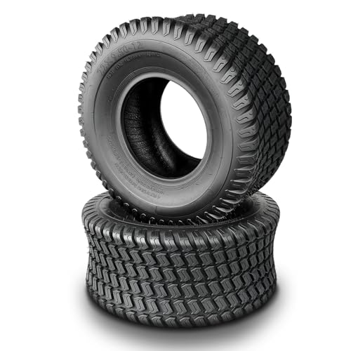 TRIPOWER 22x9.50-12 Lawn Mower Tires - 22x9.5x12 Turf Tire for Riding Mower Golf Cart and Lawn Garden Tractor, Durable, 4PR Tubeless, 1680lbs Capacity, Set of 2