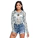 Animal Penguin Blue See Through Tops for Women Mesh Sheer Tops Long Sleeve Women Blouse Handle Zipper Camping Beach Swimming Pool Size XXL