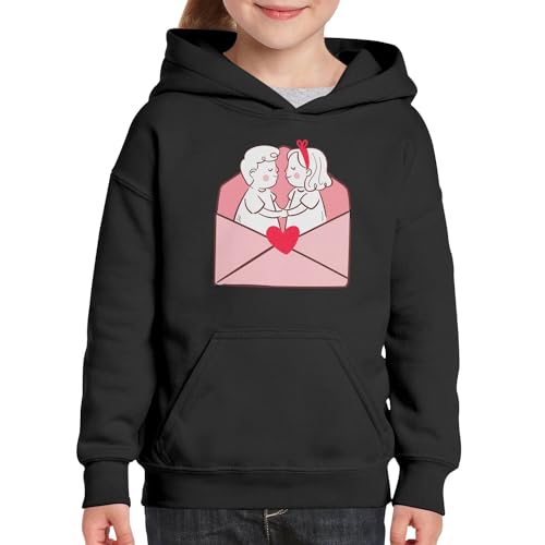 Sweat à capuche enfant motif mignon pull premium Saint-Valentin vêtements chauds - 3