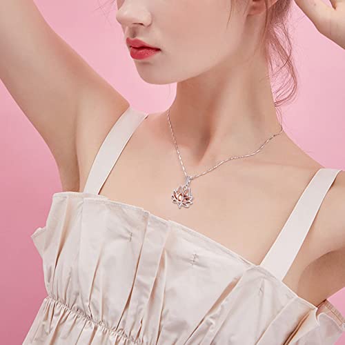 Imrsanl Cremation Jewelry For Ashes - Lotus Flower Ashes Pendant Necklace With Mini Keepsake Urn Memorial Ash Jewelry (Rose Gold) #TOP4
