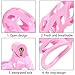 Male Pink Chastity Cage Cobra Chastity cage 3.0 Male Chastity Device with 4 Rings Penis Lightweight Resin Cock Cage for Man Penis Bondage Exercise Male Sex Toy（NUB）
