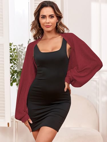 Image of ZAFUL Women's Sheer Shrug Y2K Long Sleeve Cardigans 2026 Irregular Tie Front Bolera