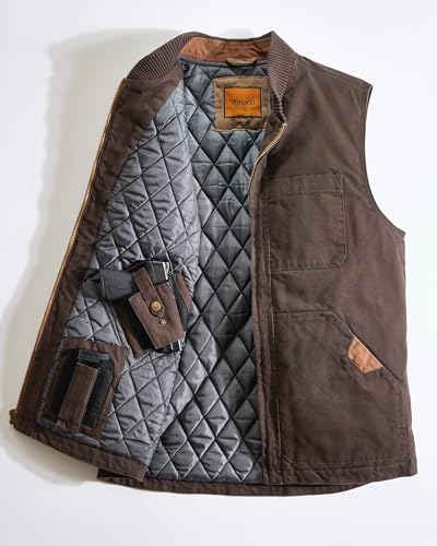 Image of Venado Concealed Carry Vest for Men - Heavy Duty Canvas - Conceal Carry Pockets